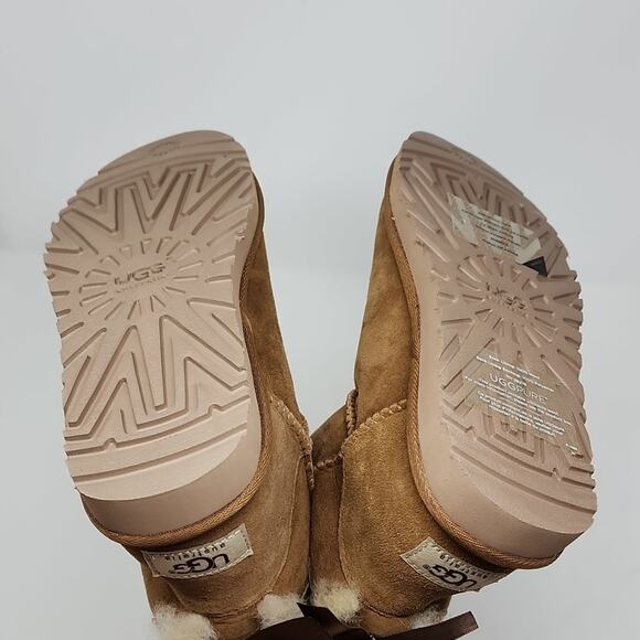 UGG Mini Bow II Boots Chesnut Color Women's Size 6 - Picture 5 of 6